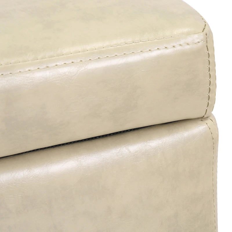 York Upholstered Quilted Stitched Flip-Top Storage Bench