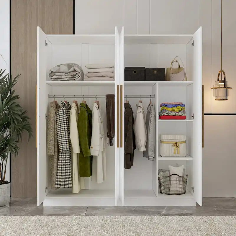 63W x 70.9H Armoire Two Cabinet With Four Doors Large