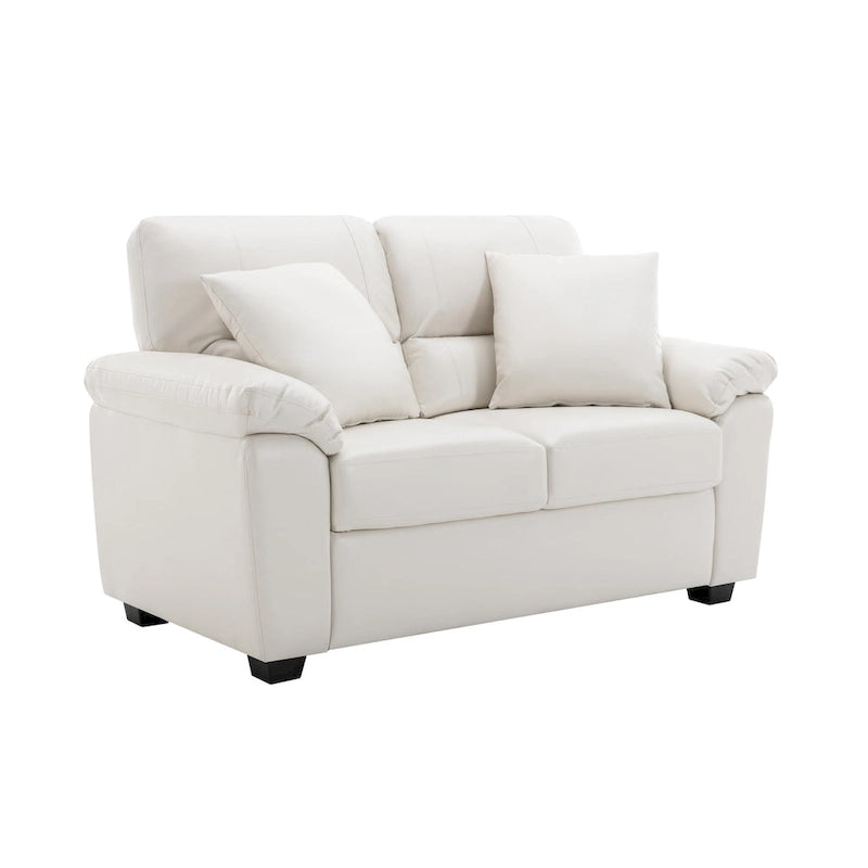 Morden Fort Upholstered Loveseats for Living Room,Two-Seater Sofa Faux Leather