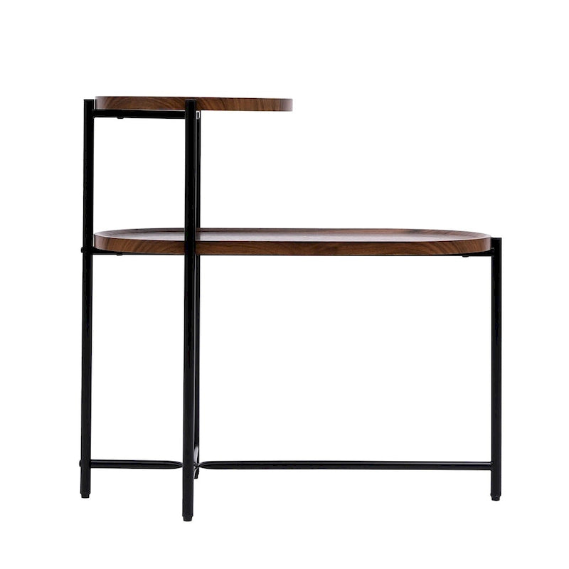 Small Coffee Tables 2-tier Modern Sofa Side Table with Wood Storage Shelf Living Room End Tables Nightstands